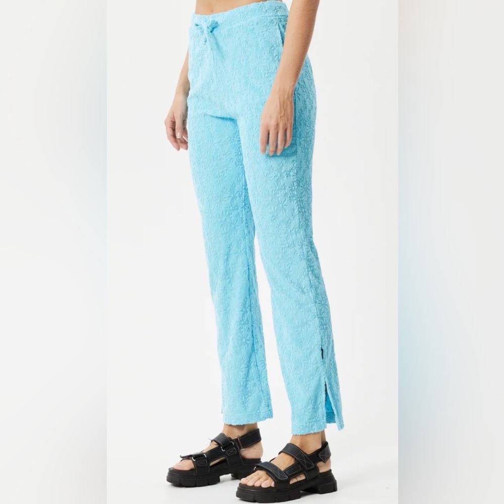 Afends MOON TERRY PANT Blue Daisy XL NWT